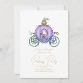 Invitation Fairy Tale de Naissance de Carrosse de Princesse F (Devant)