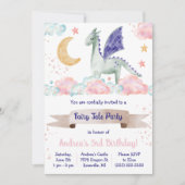Invitation Fairy Tale, Dragon Theme Anniversaire (Devant)