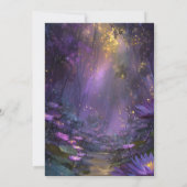 Invitation Fairy Tale Enchanted Forest Élégant Floral Bridal (Dos)