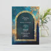 Invitation Fairy Tale Enchanted Forest Élégant Floral Bridal (Debout devant)