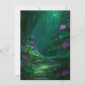 Invitation Fairy Tale Enchanted Forest Élégant Floral Bridal (Dos)