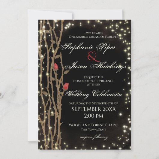 Invitation Fairy Tale Forest Mariage (Devant)