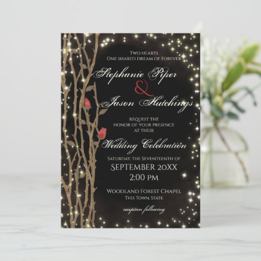 Invitation Fairy Tale Forest Mariage (Debout devant)