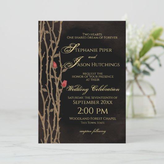Invitation Fairy Tale Forest Mariage (Debout devant)