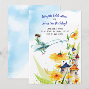 Invitation Fairy tale Garden Anniversaire