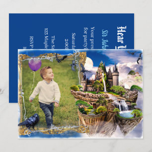 Invitation Fairy Tale Knights Castle Photo Anniversaire