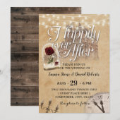 Invitation Fairy Tale Mariage Castle Vintage Rose Dome (Devant / Derrière)