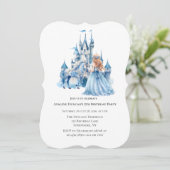 Invitation Fairy Tale Princess Castle Girl Birthday Party (Debout devant)