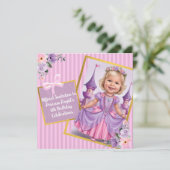 Invitation Fairy Tale Princess Keepsaké - Lilac et rose (Debout devant)
