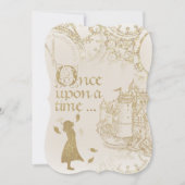 Invitation Fairy Tale Princess Thème Gold Parties scintillant (Devant)