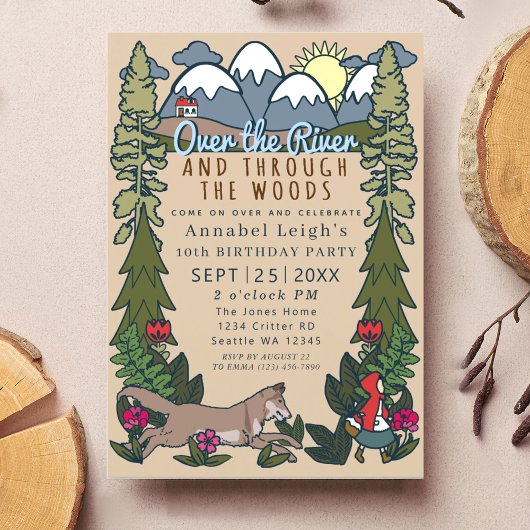 Invitation Fairy Tale Red Riding Hood Anniversaire de enfant