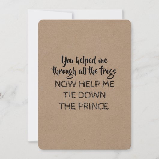 Invitation Fairy tale Style Drôle Serez-vous ma servante d'éd (Devant)