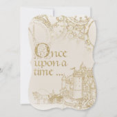 Invitation Fairy Tale Thème Château Carriage Parties scintill (Devant)