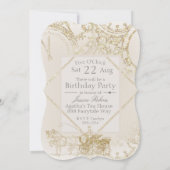 Invitation Fairy Tale Thème Château Carriage Parties scintill (Dos)