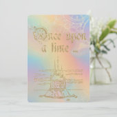 Invitation Fairy Tale Thème Gold Castle sur Rainbow (Debout devant)