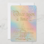 Invitation Fairy Tale Thème Gold Castle sur Rainbow (Devant)