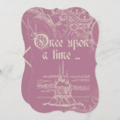 Invitation Fairy Tale Thème Parties scintillant blanche Encha (Devant / Derrière)