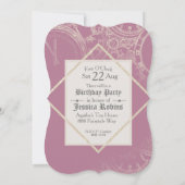 Invitation Fairy Tale Thème Parties scintillant blanche Encha (Dos)