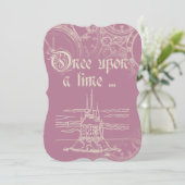 Invitation Fairy Tale Thème Parties scintillant blanche Encha (Debout devant)