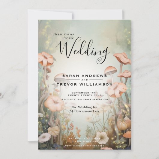 Invitation Fairy Tale Woodland Fairycore Romance (Devant)