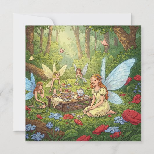 Invitation Fairy Tea Party (Dos)