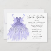 Invitation Fairy Wing Lavender Gown | Fleur d'iridescente vio (Devant)