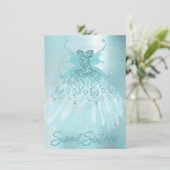Invitation Fairy Wing Mint Gown | Luxe Pearl Green Aqua Sheen (Debout devant)