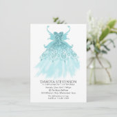 Invitation Fairy Wing Mint Gown | Luxe Pearl Green Aqua Sheen (Debout devant)