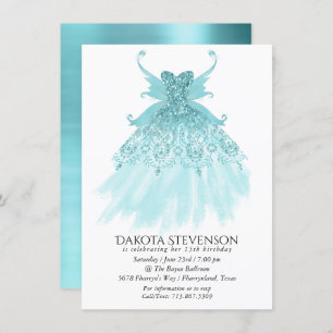 Invitation Fairy Wing Mint Gown   Luxe Pearl Green Aqua Sheen