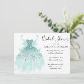 Invitation Fairy Wing Mint Gown | Luxe Pearl Green Aqua Sheen (Debout devant)