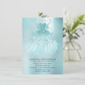 Invitation Fairy Wing Mint Gown | Luxe Pearl Green Aqua Sheen (Debout devant)