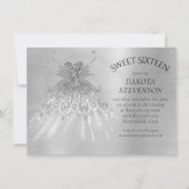 Invitation Fairy Wing Silver Gown | Platine Faux Sheen (Devant)