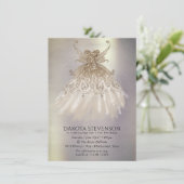 Invitation Fairy Wing Taupe Gown | Fleur de Champagne Élégant (Debout devant)