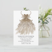 Invitation Fairy Wing Taupe Gown | Fleur de Champagne Élégant (Debout devant)