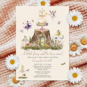 Invitation Fairy Woodland Baby shower fille
