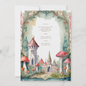 INVITATION FAIRYCORE FAIRYTALE BABYSHOWER 1ER ANNIVERSAIRE TO (Dos)