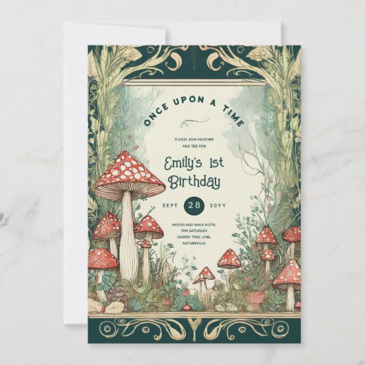 INVITATION FAIRYCORE FAIRYTALE BABYSHOWER 1ER ANNIVERSAIRE TO (Devant)