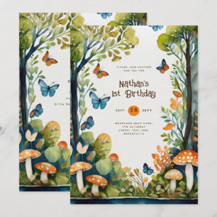 INVITATION FAIRYCORE NATURE BABYSHOWER 1ER ANNIVERSAIRE TOUT 