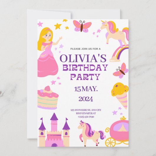 Invitation Fairytale Anniversaire (Devant)