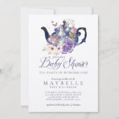 Invitation Fairytale Baby shower Tea Party au pays des mervei (Devant)