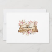 Invitation Fairytale Book Pink Rose Floral Baby Shower (Dos)
