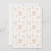 Invitation Fairytale Bows Pink Girl Carousel Birthday Party (Dos)