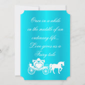 Invitation Fairytale Carriage Aqua (Dos)