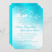 Invitation Fairytale Carriage Aqua (Devant / Derrière)