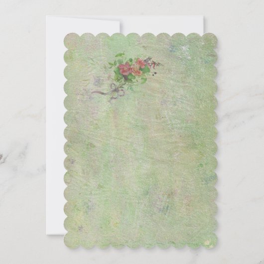 Invitation Fairytale Castle Floral Mariage (Dos)