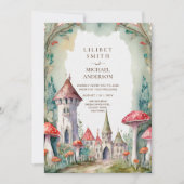 Invitation Fairytale Castle Mariage Fairycore Champignons Mag (Devant)