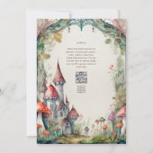 Invitation Fairytale Castle Mariage Fairycore Champignons Mag (Dos)