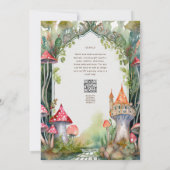 Invitation Fairytale Castle Mariage Fairycore Champignons Mag (Dos)