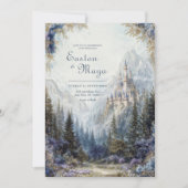 Invitation Fairytale Castle Misty Mountain Wedding (Devant)