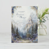 Invitation Fairytale Castle Misty Mountain Wedding (Debout devant)